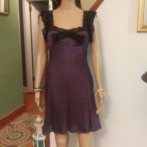 Free people plum with black lace dress Sz-4